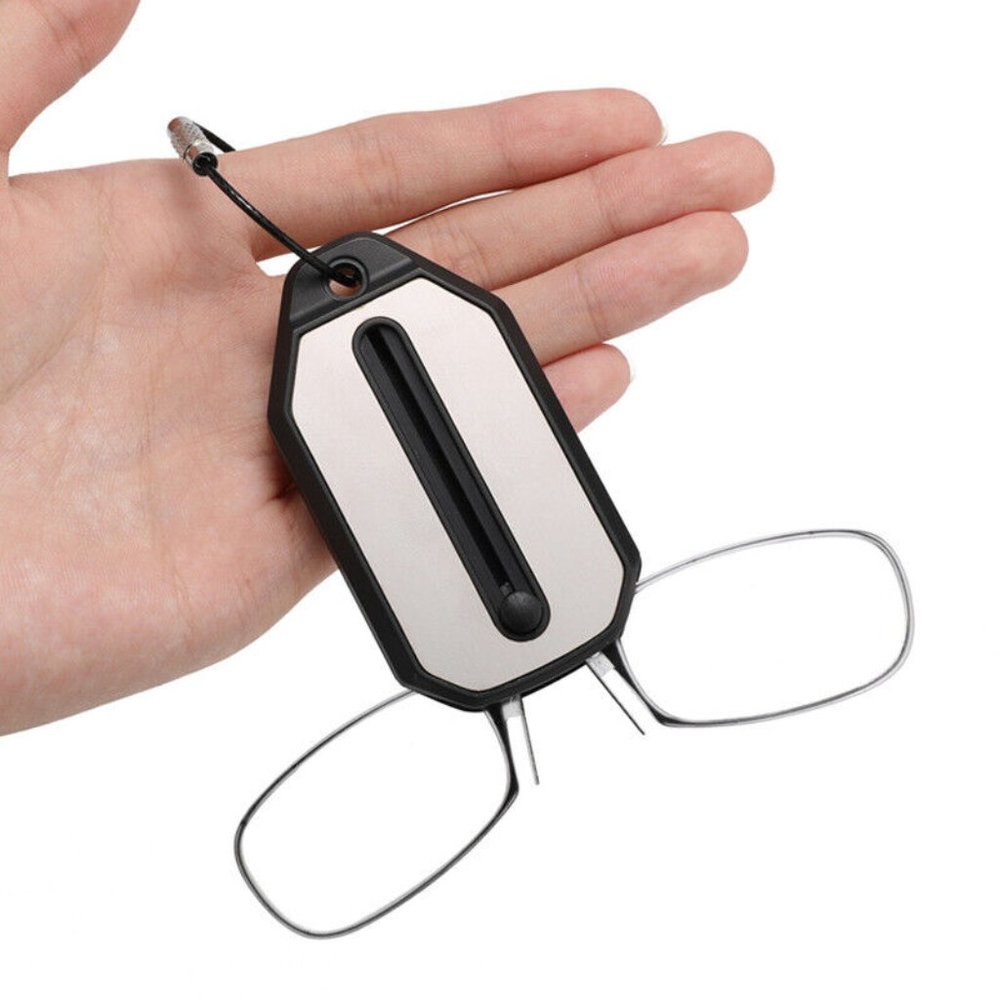 2023 Clip Nose Reading Glasses Portable Folding Presbyopic Glasses for Men Women